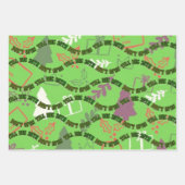 12月25日の緑のクリスマスまで開かない ラッピングペーパーシート (正面)