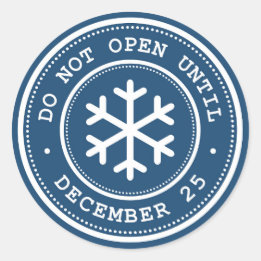 12月25日の青いクリスマスプレゼントまで開かない ラウンドシール