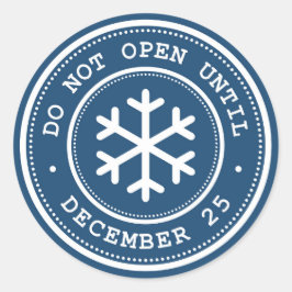 12月25日の青いクリスマスプレゼントまで開かない ラウンドシール