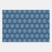 12月25日まで赤、緑、青 ラッピングペーパーシート (正面3)