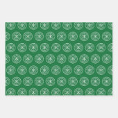 12月25日まで赤、緑、青 ラッピングペーパーシート (正面2)