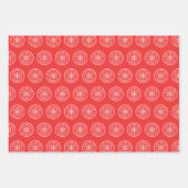 12月25日まで赤、緑、青 ラッピングペーパーシート (正面)