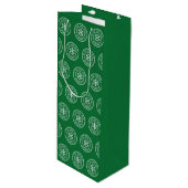 12月25日まで開かないグリーンワイン抱き枕 ワインギフトバッグ (正面アングル)