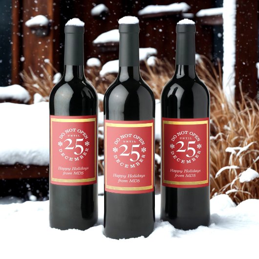 12月25日赤を開かない ワインラベル