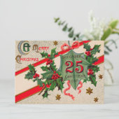 12月25日 ホリーデーのクリスマスオーナメント 招待状 (スタンド正面)