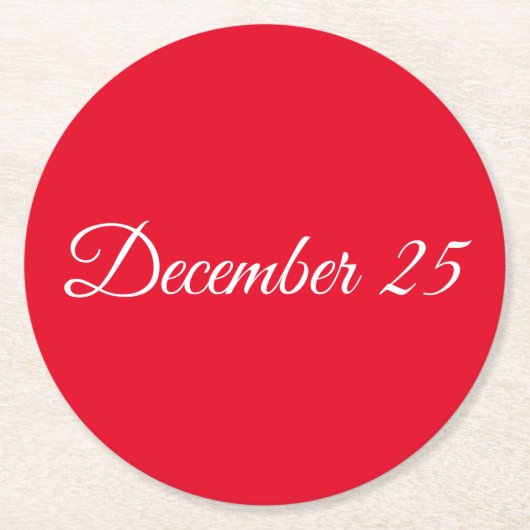 12月25日 ラウンドペーパーコースター (正面)