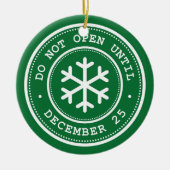 12月25日(緑)まで営業しない セラミックオーナメント (正面)