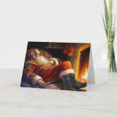 12月26日Fireplace Chrisによる休憩サンタ カード (正面)