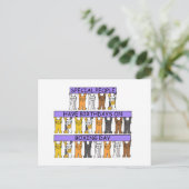 12月26誕生日かわいい猫たち ポストカード (スタンド正面)