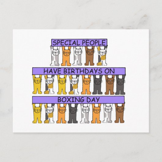 12月26誕生日かわいい猫たち ポストカード (正面)