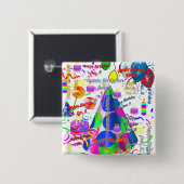 12月8日誕生日スクエアボタン 缶バッジ (正面&裏面)