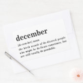 12月 定義 誕生日 長方形シール (封筒)