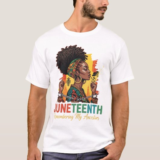 12月 – 私の先祖の自由を思い出す Tシャツ (正面)