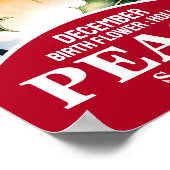 12月 誕生月の花 クリスチャン 保育園 アート ポスター (角)