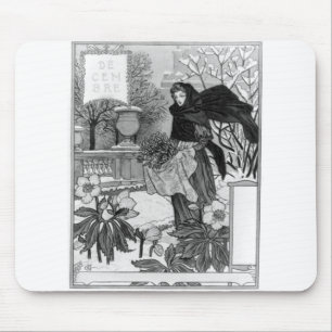 12月 – Eugene Grasset - 1895 マウスパッド