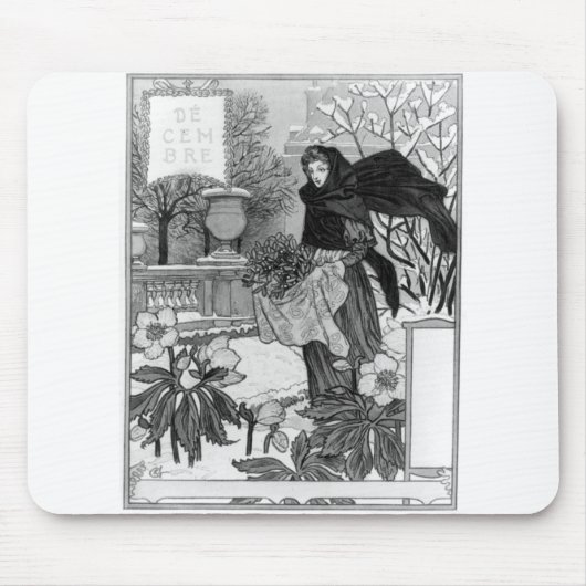 12月 – Eugene Grasset - 1895 マウスパッド (正面)