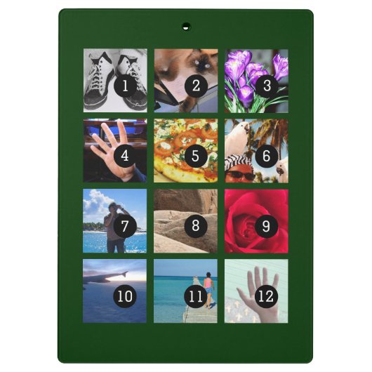 12枚の写真が自分の魔法 クリップボード (裏面)