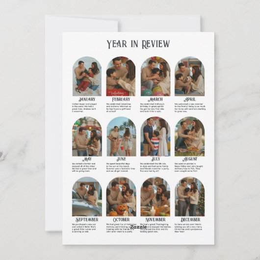 12枚の写真で振り返る1年 家族編 シーズンカード (裏面)