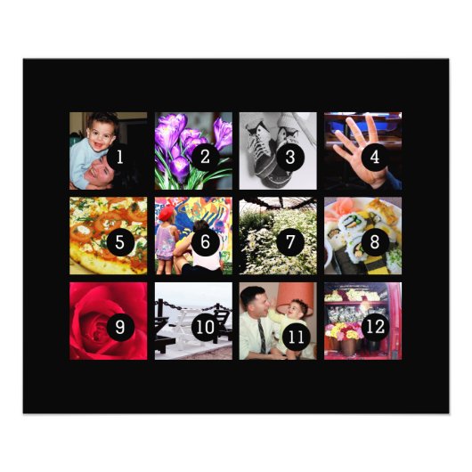 12枚の写真で簡単に独自のフォトアートを作成 フォトプリント            (正面)