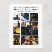 12枚の写真を使ったコラージュ葬儀 ポストカード (正面)