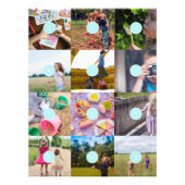 12枚の写真を追加するカスタマイズ可能なカード フォトプリント            (正面)