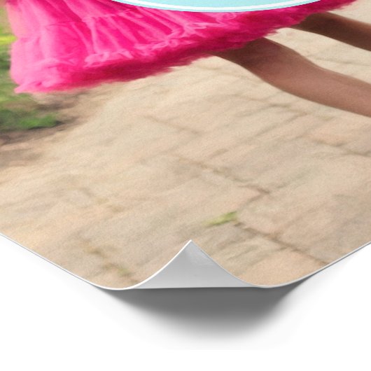 12枚の写真を追加するカスタマイズ可能なカード ポスター (角)