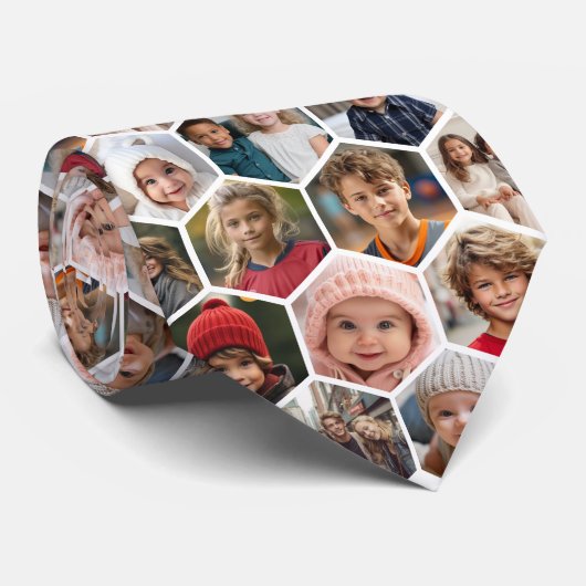 12枚の写真カスタムでフォトコラージュを作成する ネクタイ (ロール)