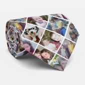 12枚の写真カスタムでフォトコラージュを作成する ネクタイ (ロール)