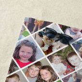 12枚の写真カスタムでフォトコラージュを作成する ビーチタオル (インサイチュ)