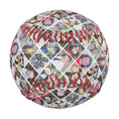 12枚の写真カスタムでフォトコラージュを作成する 野球ボール (裏面)