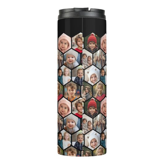 12枚の写真カスタム名でフォトコラージュを作成する タンブラー (裏面)