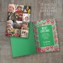 12枚の写真コラージュ両面クリスマス - ダウンロード  カード