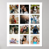 12枚の写真コラージュ ポスター (正面)