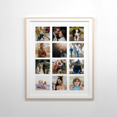 12枚の写真コラージュ ポスター