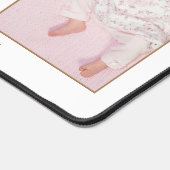 12枚の写真引用文家族の名前ホワイト デスクマット (コーナー)