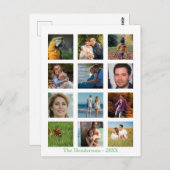 12枚の写真 家族の写真 ✨ コラージュ オーダーメイド ポストカード (正面/裏面)