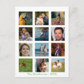 12枚の写真 家族の写真 ✨ コラージュ オーダーメイド ポストカード (正面)