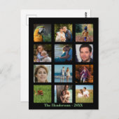 12枚の写真 家族の写真 ✨ コラージュ オーダーメイド ポストカード (正面/裏面)