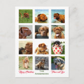 12枚の写真 家族の写真 ✨ コラージュ クリスマス ポストカード (正面)