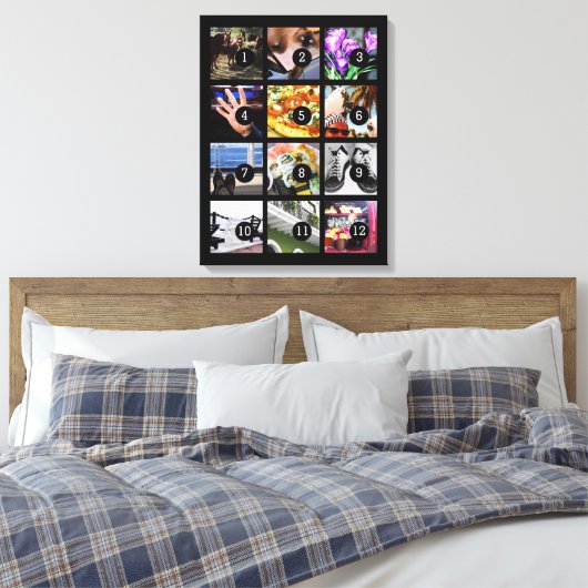 12枚の画像で簡単に独自のフォトアートを作成 キャンバスプリント (インサイチュ (寝室))