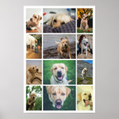 12枚パーソナライズされたの写真コラージュ ポスター (正面)