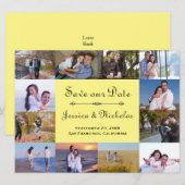 12枚フォトコラージュ イエロー - 6x8 Save the Date セーブザデート (正面/裏面)