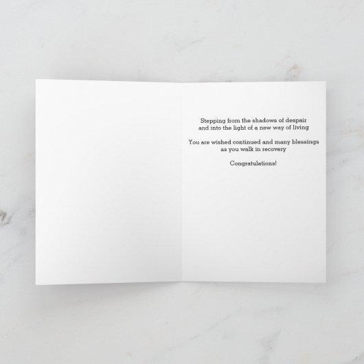 12歩復興記念日誕生日ビーチ夕日 カード (内部)