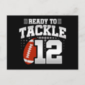 12歳のタックルフットボールパーティー 12歳の誕生日 ポストカード (正面)