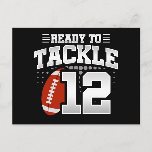 12歳のタックルフットボールパーティー 12歳の誕生日 ポストカード (正面)