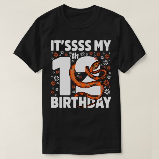 12歳のヘビ12th誕生日パーティーBoa Python R Tシャツ (デザイン正面)