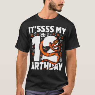12歳のヘビ12th誕生日パーティーBoa Python R Tシャツ