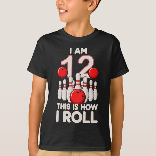 12歳のボーリングパーティー12誕生日は方法R Tシャツ (正面)