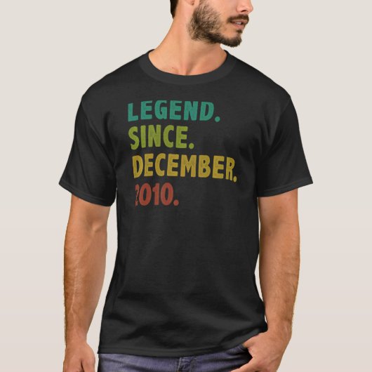 12歳の伝説2010年12月12誕生 Tシャツ (正面)