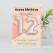 12歳の女の子ハッピーバースデーカード (スタンド正面)